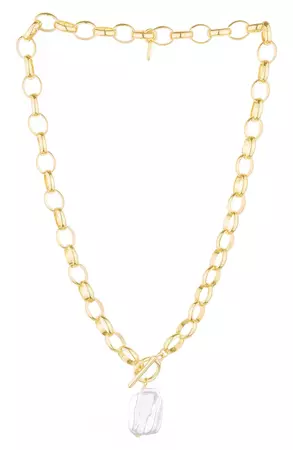 Ettika Imitation Pearl Pendant Necklace | Nordstrom