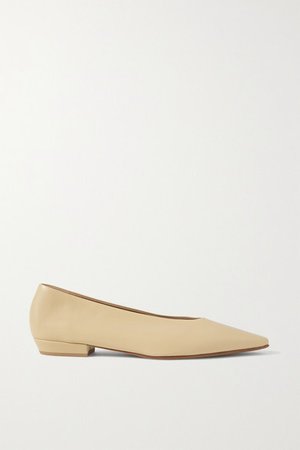 Leather Ballet Flats - Sand