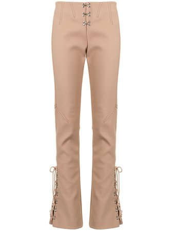 Dion Lee lace-detail Straight Leg Trousers - Farfetch