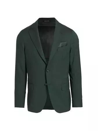 Shop Saks Fifth Avenue Slim-Fit Wool-Blend Two-Button Sport Coat | Saks Fifth Avenue