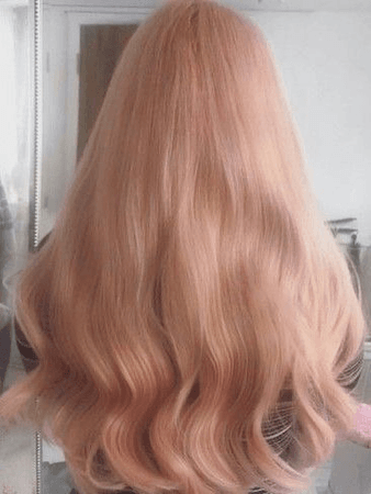 peach light pink hair