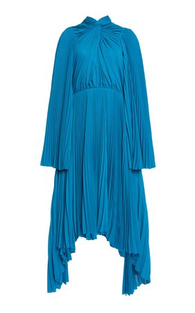 Knotted Plisse Maxi Dress By Balenciaga | Moda Operandi