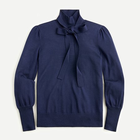 J.Crew: Tie-neck Turtleneck Sweater For Women