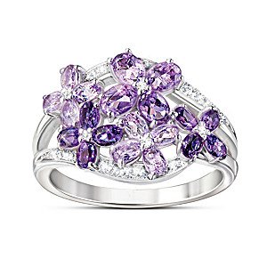 Lilac Blossom Womens Amethyst Ring