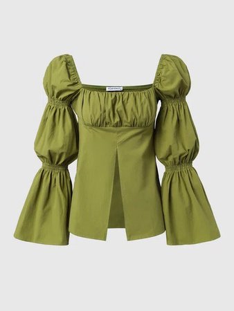 olive green blouse
