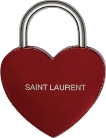 saint laurent locked heart valentine red