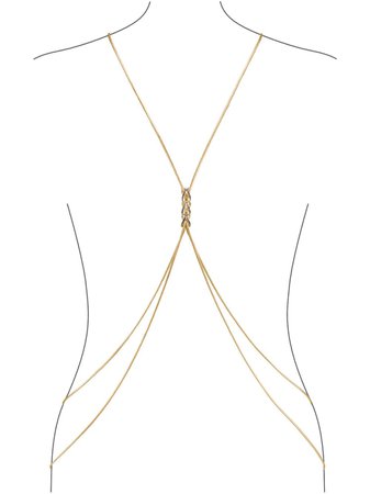 Gold John Hardy Adwoa Aboah 18K Yellow Gold And Sapphire Classic Chain Body Chain Necklace | Farfetch.com