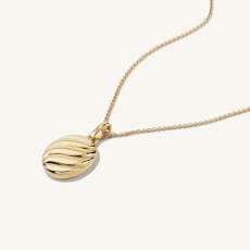 Croissant Oval Locket Necklace | Mejuri