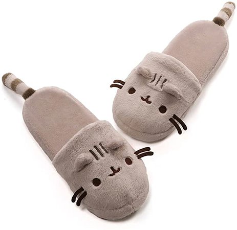 Amazon.com: GUND Pusheen Cat Plush Stuffed Animal Slippers, Gray, 12": Gund: Toys & Games