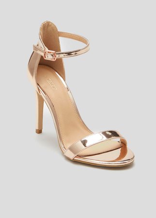Barely There Strappy Sandals – Gold – Matalan