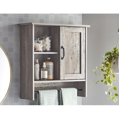 Better Homes & Gardens Modern Farmhouse Bathroom Wall Cabinet, Rustic Gray Finish - Walmart.com - Walmart.com
