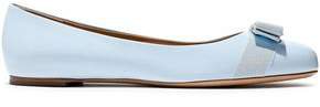 Varina Bow-embellished Patent-leather Ballet Flats