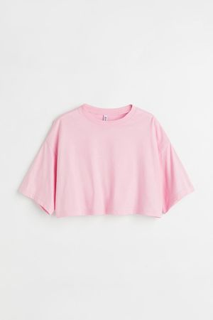 Crop T-shirt - Light pink - Ladies | H&M US