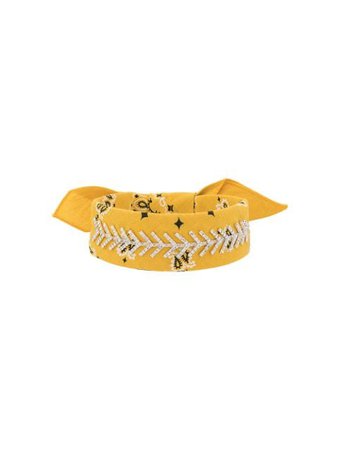 Fallon Embellished Bandana Choker FS21601 Yellow | Farfetch