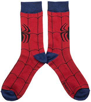 Amazon.com: Marvel Comics Spiderman Suit Up Costume Crew Socks: Clothing