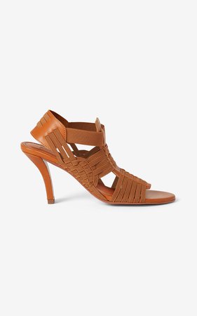 Greek heeled leather sandals | Kenzo US