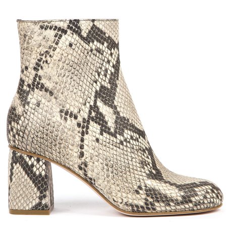 RED Valentino Snakeskin-effect Rock Color Leather Ankle Boots