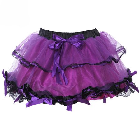 Purple Tulle With Bow Gothic Lolita Sexy Petticoat Underskirt Women Short Mini Tutu Skirt Adult Pettiskirt Dance Party Club Wear|Skirts| - AliExpress