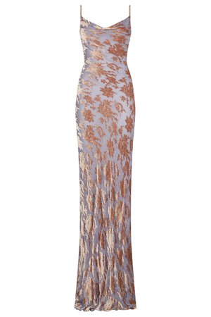Silk devore floral cowl neck dress - 'Athena' dress – Rat & Boa