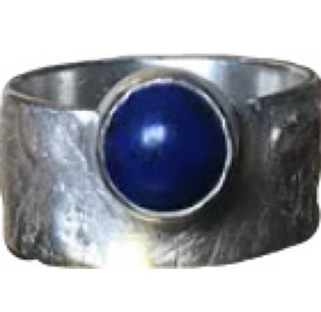 els blue gem ring silver