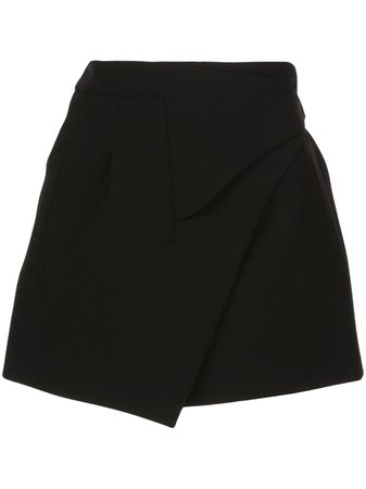 Shop black WARDROBE.NYC x The Woolmark Company Release 05 wrap mini skirt with Express Delivery - Farfetch