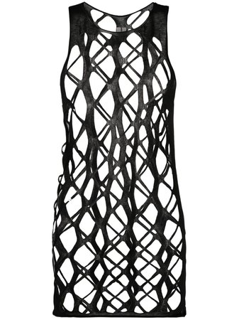 Shop Rick Owens fishnet tank top with Express Delivery - FARFETCH