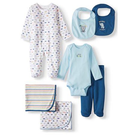 Garanimals - Garanimals Newborn Baby Boy Clothes Baby Shower Gift Set, 7-Piece - Walmart.com - Walmart.com