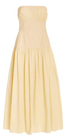 TOVE Lauryn Shirred Strapless Maxi Dress