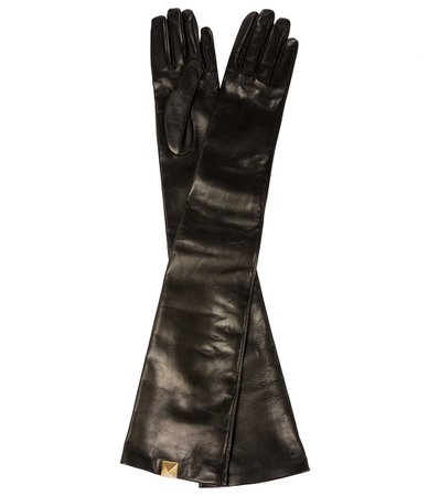 Valentino Garavani - Roman Stud long leather gloves | Mytheresa