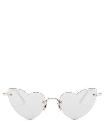 Loulou heart-shaped metal sunglasses | Saint Laurent | MATCHESFASHION.COM US