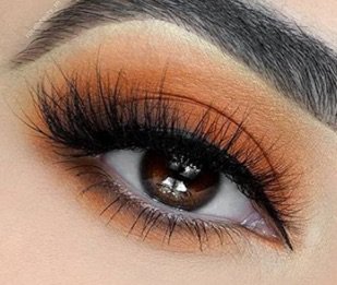 Brown/Orange Eye Makeup