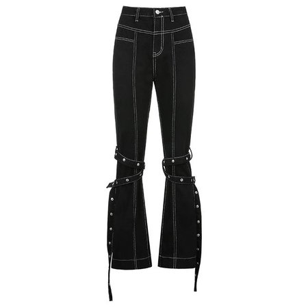 🔥 Black Flare Denim Pants - $42.99 - Shoptery