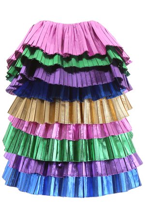 The Attico Multicolor Flounce Dress