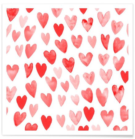 Valentines Hearts Poster | JUNIQE