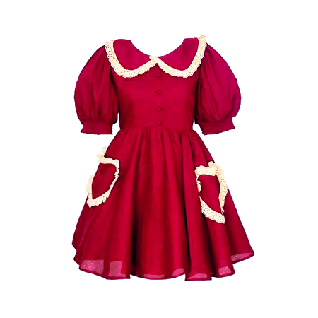 Miss Candyholic | Red Velvet Gumdrop Dress (Dei5 sheer edit)