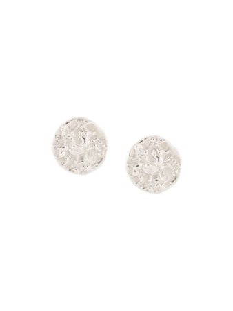 Shop silver Natasha Schweitzer Coin stud earrings with Express Delivery - Farfetch