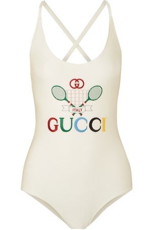 Gucci | Embroidered swimsuit | NET-A-PORTER.COM