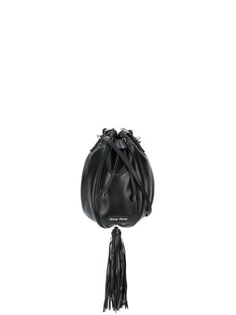 Miu Miu Crystal Embellished Shoulder Bag 5BH1572D3UVONE Black | Farfetch
