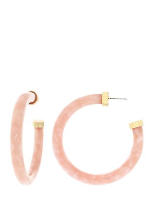 Jessica Simpson Tube Post Back Hoop Earrings