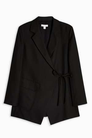 **Black Wrap Suit Blazer by Topshop Boutique | Topshop
