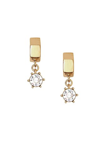 Burberry Crystal Charm Gold-plated Nut Earrings - Farfetch