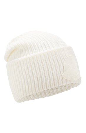 Шерстяная шапка MONCLER белого цвета — купить за 24300 руб. в интернет-магазине ЦУМ, арт. E2-093-99632-00-A9122