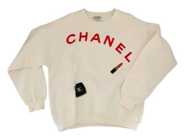 Chanel Lipstick Logo Sweatshirt