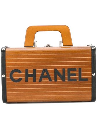 Shop brown & black Chanel Pre-Owned box vanity bag with Express Delivery - Farfetch