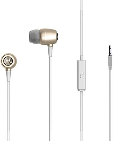 gold wired earbuds