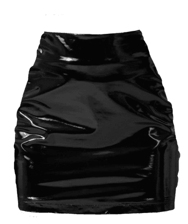 latex mini skirt png