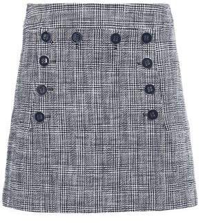 Maida Button-embellished Cotton-blend Boucle-tweed Mini Skirt
