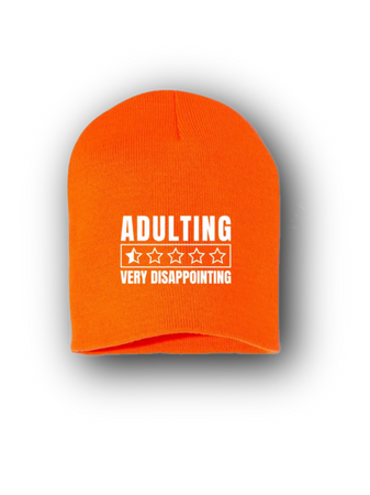 orange funny beanie hats