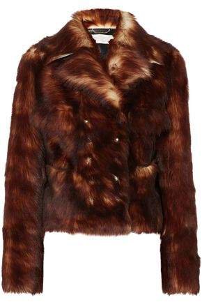 Leather-trimmed Shearling Jacket