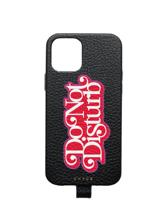 Chaos Red 'Do Not Disturb' Leather iPhone Case
